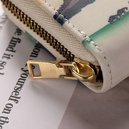 万佳臻创意浮世绘艺术卡包女小巧多卡位大容量防消磁防盗刷证件夹零钱包 神纳川冲浪里【18卡+2零钱位】