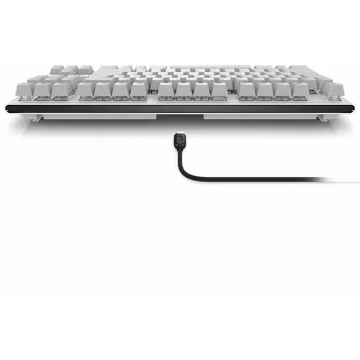 Alienware AW420K white TKL wired gaming keyboard mechanical keyboard cherry red shaft RGB lighting new style white RGB multi-color backlight, cherry red shaft