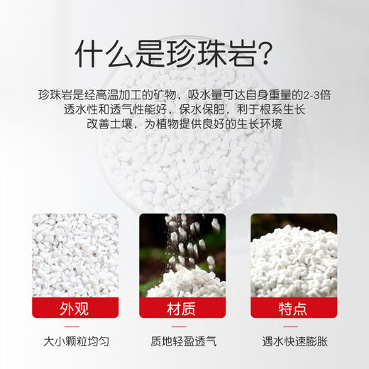 Dewoduo perlite 10L (2-5mm) gardening soilless cultivation matrix granular paving stone loosens and breathes to improve the soil