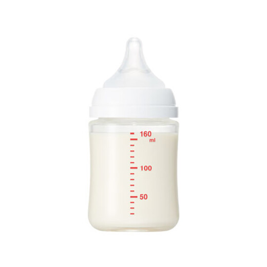 贝亲（Pigeon）婴儿宝宝玻璃奶瓶 防胀气奶瓶 第3代 宽口径自带奶嘴SS号160ml
