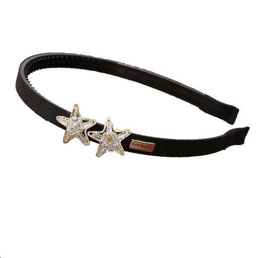 Children's hairbands little star hair accessories girls hairpins with toothed anti-slip headbands student headbands simple and cute beige