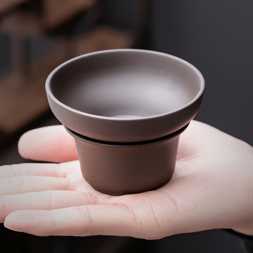 Yuantao kiln tea drain white porcelain all-ceramic hole integrated tea filter ceramic tea net stainless steel tea separator tea filter tea purple sand tea drain ordinary base
