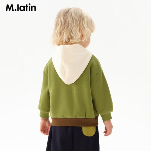 M.Latin/Malatin children's sweatshirt 24 winter new unisex children's hooded sweatshirt fern green 110cm
