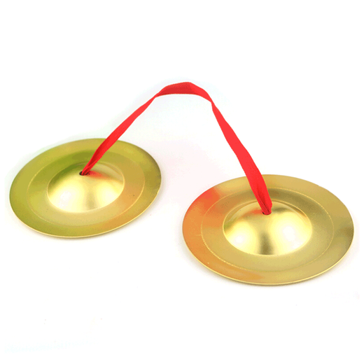 铜镲儿童三句半道具铜锣鼓镲套装幼儿园打击乐器铜擦3句半 大擦(直径12厘米)铁合金镀铜