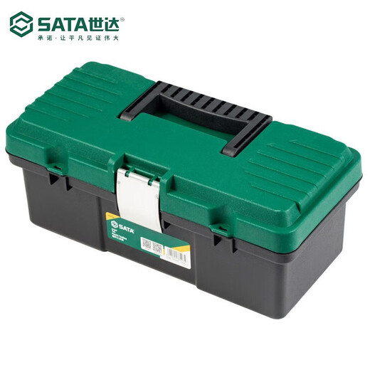 SATA Toolbox Plastic Multifunctional Portable Repair Metal Toolbox Home Storage Multi-Specifications 05315A-12-inch Plastic Toolbox (No Tray)