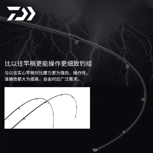 
DAIWA BASS X Y Luya rod Single rod fishing for micro-objects, white stripes, raised mouth, mandarin fish, black thunder and long shot, wide-use rod 682MLS/2 sections/2.03 meters medium soft straightening handle