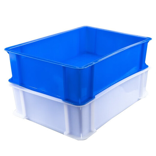 Jingulao Logistics turnover box Thickened plastic tool parts box storage box No. 2 blue 650*410*155mm KZS-698