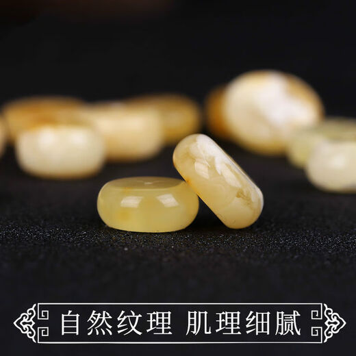 Moshe natural fidelity beeswax spacer, loose bead spacer, Buddha beads and Chinese toy bracelets, spacer beads DIY Vajra, Star, Moon and Bodhi accessories, diameter about 6-7MM (single piece)