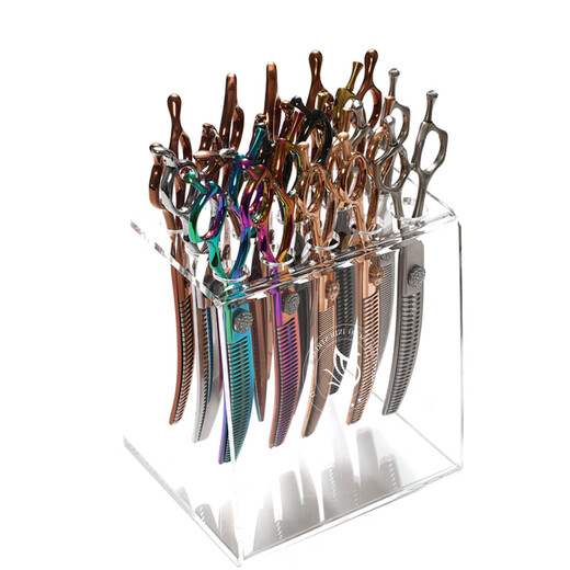 Xuanniao Pet Scissor Stand Beauty Tool Storage Box Acrylic Stand Pet Beautician Special Scissor Storage Scissor Storage Rack 15 Scissors Pack