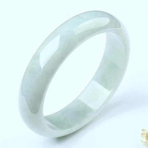 Xingting Burmese floating flower oil green jadeite (processed) bracelet ice type solid color straight circle imperial concubine jade bracelet girl jade bracelet No. 56