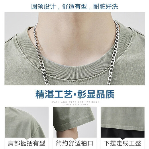 T-shirt à manches courtes Romon Pure Cotton pour hommes Summer American Fashion imprimé Vêtements polyvalents pour les hommes T-shirt pour hommes en vrac à manches