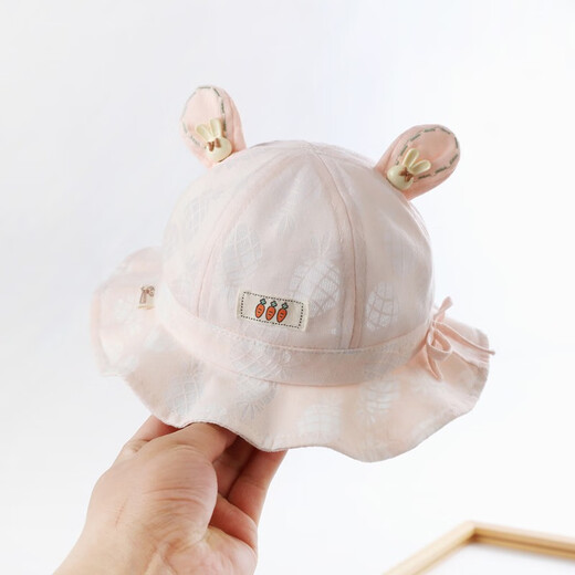 Benasci baby hat spring and summer thin baby girl fisherman hat cute super cute breathable sun protection sun protection pot hat baby PM684-blue 0-15 months (37-47CM)