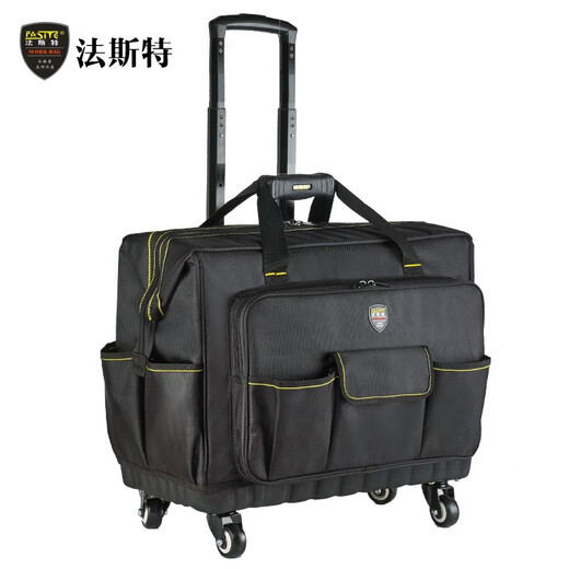 FASITE Trolley Tool Kit Large Capacity Thickened Repair Woodworking Special Multifunctional Canvas Durable Installation Trolley Case Large