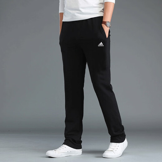 
Adidas (adidas) pants men's pants 2025 summer men's casual trousers plus velvet warm trousers jogging sports pants men GK9273/knit straight M