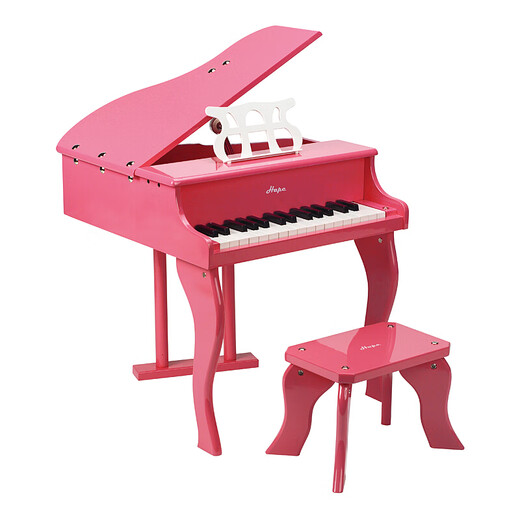 Hape (Germany) children's early education enlightenment music piano toy 30-key mechanical piano pink holiday gift E0319