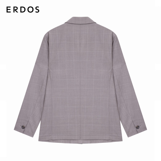 ERDOS 春夏商务休闲简约舒适软糯顺滑含羊毛时尚百搭男上衣夹克外套 中驼格形 L 175/96A