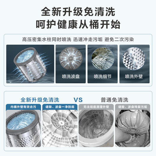 小天鹅（LittleSwan）波轮洗衣机全自动 直驱变频 10公斤大容量 免清洗不脏桶 以旧换新 TB100V23DB 家电国家补贴