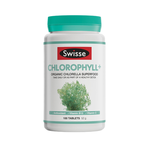 SWISSE Chlorophyll Tablets Chlorophyll Natural Plant Essence Extraction Lighten Body Reduce Burden and Protect Gastrointestinal Improve Metabolism Australia Imported Chlorophyll Tablets (Old Style) 100 Tablets