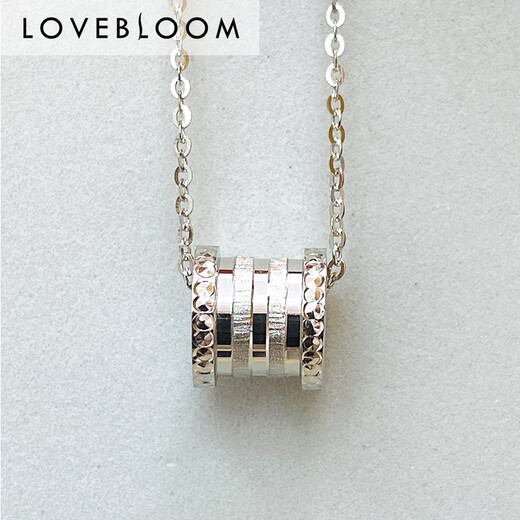 Blooming love (LOVEBLOOM) platinum small waist pendant PT950 necklace pendant gold pendant platinum transfer bead platinum clavicle chain gold necklace small waist pendant about 2.5 grams with silver chain