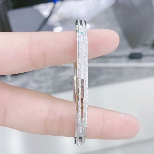 Kaibaolou pt950 platinum bracelet imperial concubine oval platinum bracelet bracelet frosted bright surface PT999 Mother's Day gift 16.26g No. 52 double sand style