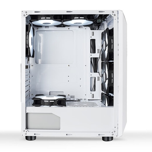 Huntkey Night Hunter 5 Computer Case Desktop DIY Full Side Transparent Gaming Water-cooled ATX Large Board Backline Case Night Hunter 5-Black + E-Sports 400W Power Supply (Rated 400W)