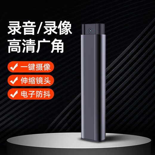 yescool professional audio recorder with camera HD camera portable pocket sports recorder handheld recording artifact small riding recorder silver black 128GB