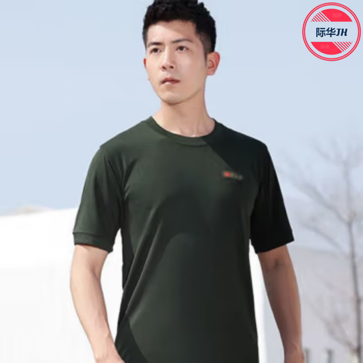 际华融通体能服训练服男夏季体能服短袖圆领运动速干t恤军迷t恤男透气 上衣 180-185/92-96