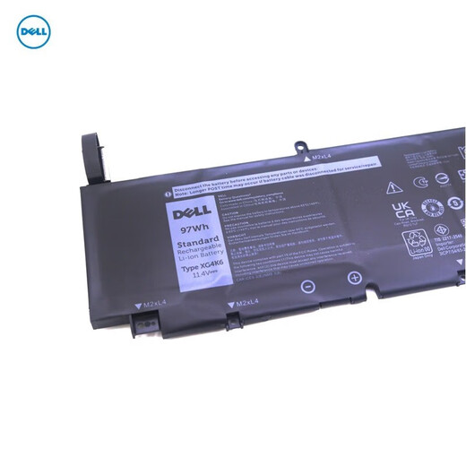 戴尔（DELL）笔记本电池 原装 内置锂离子电池 电脑电池 97Wh 6芯 11.4V（XG4K6） 适用于 XPS17 9700 9710