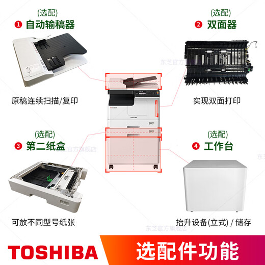 东芝（TOSHIBA） DP-2523A打印机东芝黑白复印机a3a4多功能一体机激光复合机 2523A+输稿器(连续扫描复印)