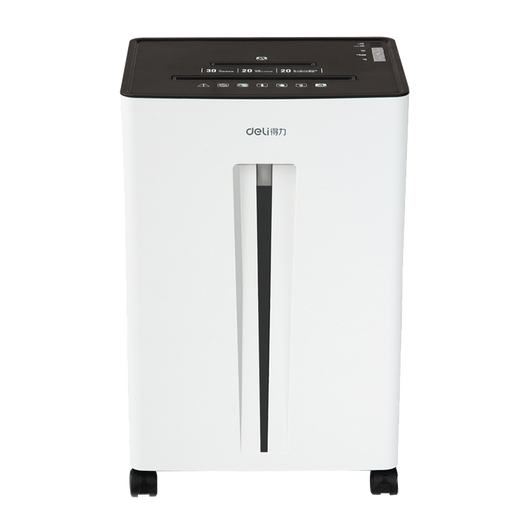 Deli 9918 Paper Shredder Germany 4 niveaux à la fois de déchiquetage à temps unique de 20 feuilles de titulaire de papier de papier déchiqueté de 20 minutes