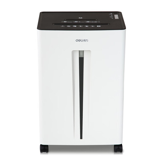 Deli 9918 Paper Shredder Germany 4 niveaux à la fois de déchiquetage à temps unique de 20 feuilles de titulaire de papier de papier déchiqueté de 20 minutes