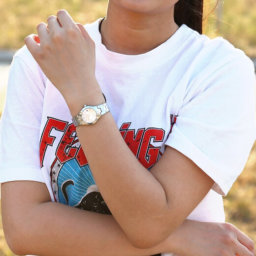 CASIO pointer series waterproof fashion simple quartz student watch ladies watch Valentine's Day gift for girlfriend steel band LTP-1241D-4A