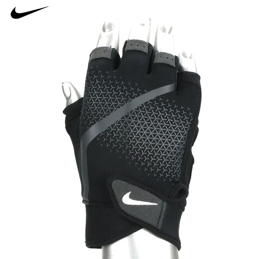 耐克（NIKE）手套健身运动骑行训练哑铃器械锻炼透气防滑撸铁半指NLGC4945M码