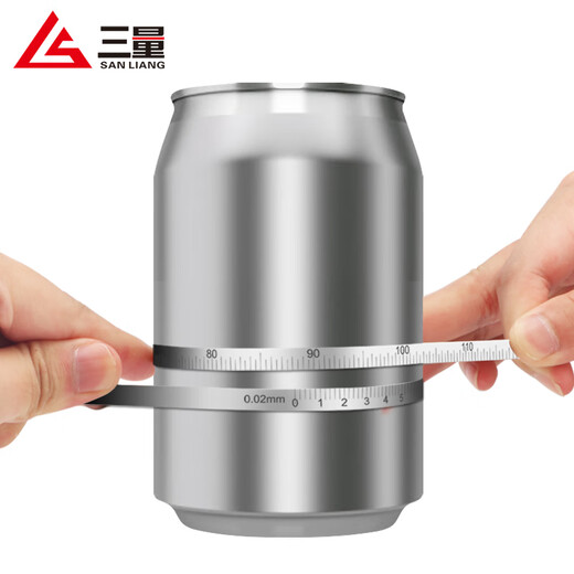 Three-quantity diameter measuring ruler, stainless steel flexible outer diameter circumferential ruler, O-ring cursor, stainless steel extension 50 300mm