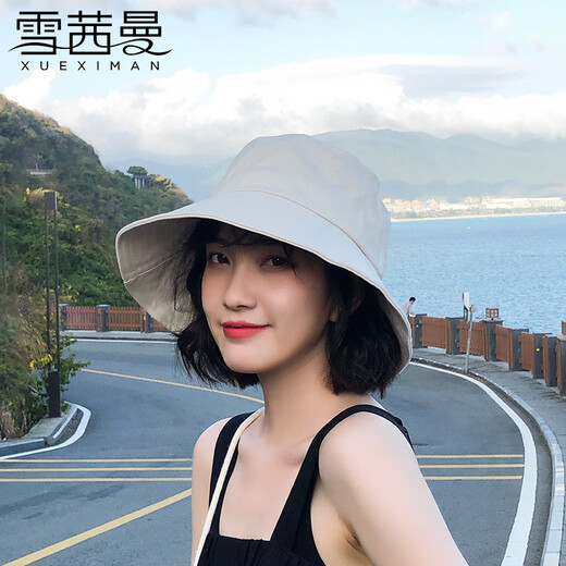 Xueximan pêcheur noir chapeau de style coréen d'été de la femme