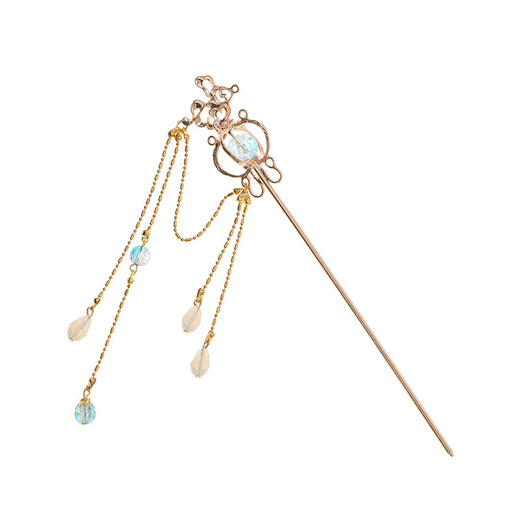 Le Meow Meet the Divine Deer Set Yaoyao Princess Hanfu Accessories Hairpin Deer Antler Clip Bracelet Ancient Style Hair Accessories Collar Headdress Yao Green Clip Pair