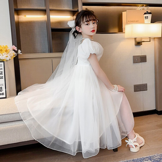 G.DuckKids Petit Duck Duck Robe de la robe princesse de princesse Girls Summer Performance Performance Vêtements Fleur Childre Robe de mariée Juin 1er Juin Hôte Pengpeng KCQ9761 Princesse Puffy Jupe 100 110 Recommandé 45 ans