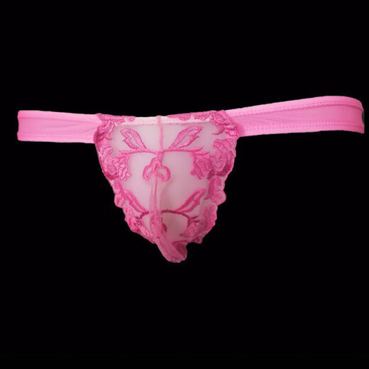 Men's Underwear Thong Men's Sexy Lace Underwear Sexy Lace Embroidery Floral Stretch Red S