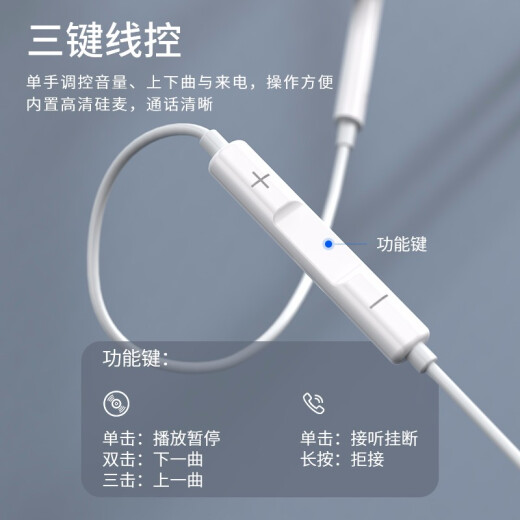 Shepherd type-c Huawei headphones wired semi-in-ear suitable for Huawei Honor p30pro/p40mate30/20pro Xiaomi OPPO mobile gaming headphones