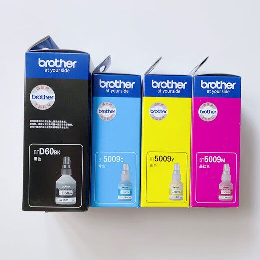 Brüder Original D60BK Schwarze Tinte BT5009 Farbe T220 T428 T420 T310 T510 Drucker Brüder D60K Schwarz + BT5009 Drei-Farben-Tintenset