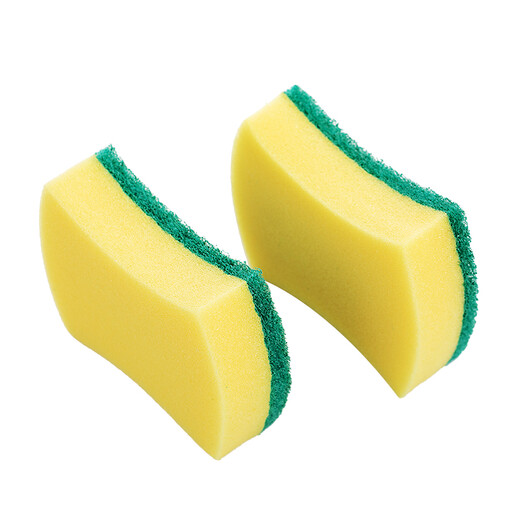 Camellia (CHAHUA) sponge scouring pad (pack of 2) dishwashing cloth, sponge wipe, thickened kitchen scrubber, not easy to stain oil, household dishwashing, 4 pack, sponge scouring pad (pack of 2)*2