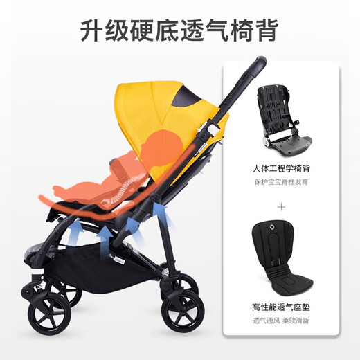 Bugaboo bugaboo bee6 bugaboo Многофункциональный легкий городской двусторонний складной коляска серебряный стойка вода туман Blue Black Seat