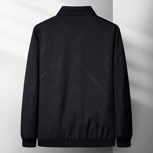 罗蒙（ROMON）外套男时尚夹克男士行政商务休闲立领棒球服上衣男深兰2XL