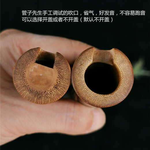 管子先生手作老紫竹演奏级洞箫琴箫精品一节紫竹萧古风8孔正反手大漆素箫 一节八孔E调正手