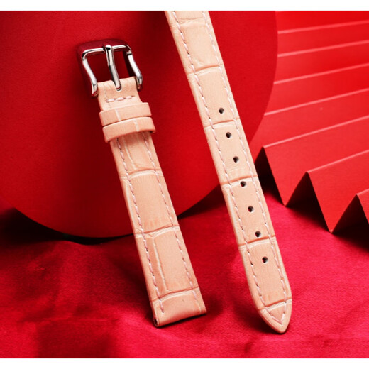 
Original version of Zhu Peili, suitable for Casio LTP-1391 V300 she-4539 4540 women's watch strap pink, alligator pink: steel pin buckle 14mm