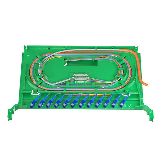 Fiberhome 1U ODF Faserfaser-Verteilung Rack Rahmen Schrank Standard 19-Zoll-Rack-Rack-Chassis 1,2 mm kalt gewalzter Platten Telekommunikationsgrademelzeinheit geschmolzene Faserscheibe leerer Festplatten/12 Kern
