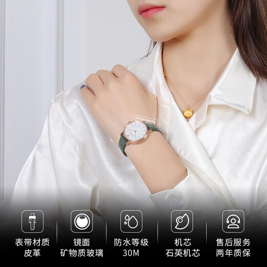 Emporio Armani Women Women European and American Watch Classic Small Green Watch Women Women Watch Chinese Valentine's Day Gift to Girlfriend Fashion Small Green Watch Belt Ar11150