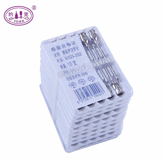 York (YORK) Golden Crown veterinary injection needle stainless steel thickened needle syringe high quality stainless steel needle syringe needle shipped after sterilization 16*38 large box (1000 pieces)