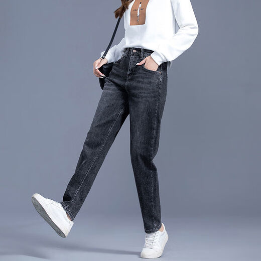 Zhang Fanyu 200jin [Jin ist 0,5 kg] Hosen für Arbeit und Arbeit für Frauen im Herbst und Winter Mode Harem Jeans für Frauen 2022 New Lou Lose und Delicate 9905 Blue Single Hosen 26 _ Code schlägt 80-90jin vor [Jin gleich 0,5 kg]