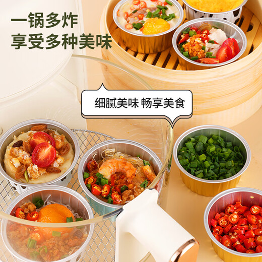 MEIJINJIA tinfoil bowls 30 cake molds baked pudding evaporated cake molds air fryer special tinfoil cups round